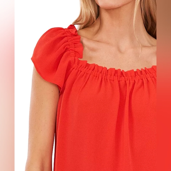 NWT Cece - Ruffled Square-Neck Top - Picture 3 of 5